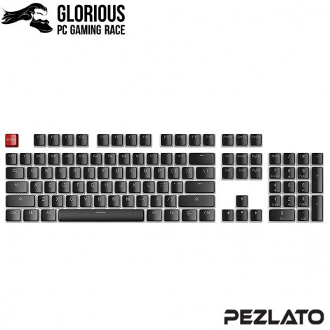 Glorious ABS Mechanical Keycaps 104 key (US)(Black)
