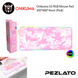 Onikuma G5 RGB Mousepad 300*800*4 mm (Pink)