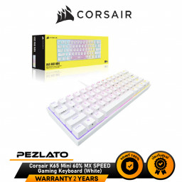 Corsair K65 Mini 60% MX SPEED Gaming Keyboard (White)